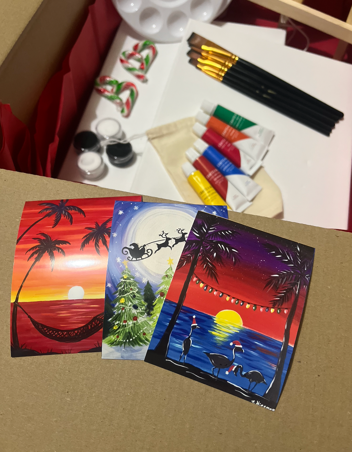 Sip and Paint Kit for One - Christmas Edition