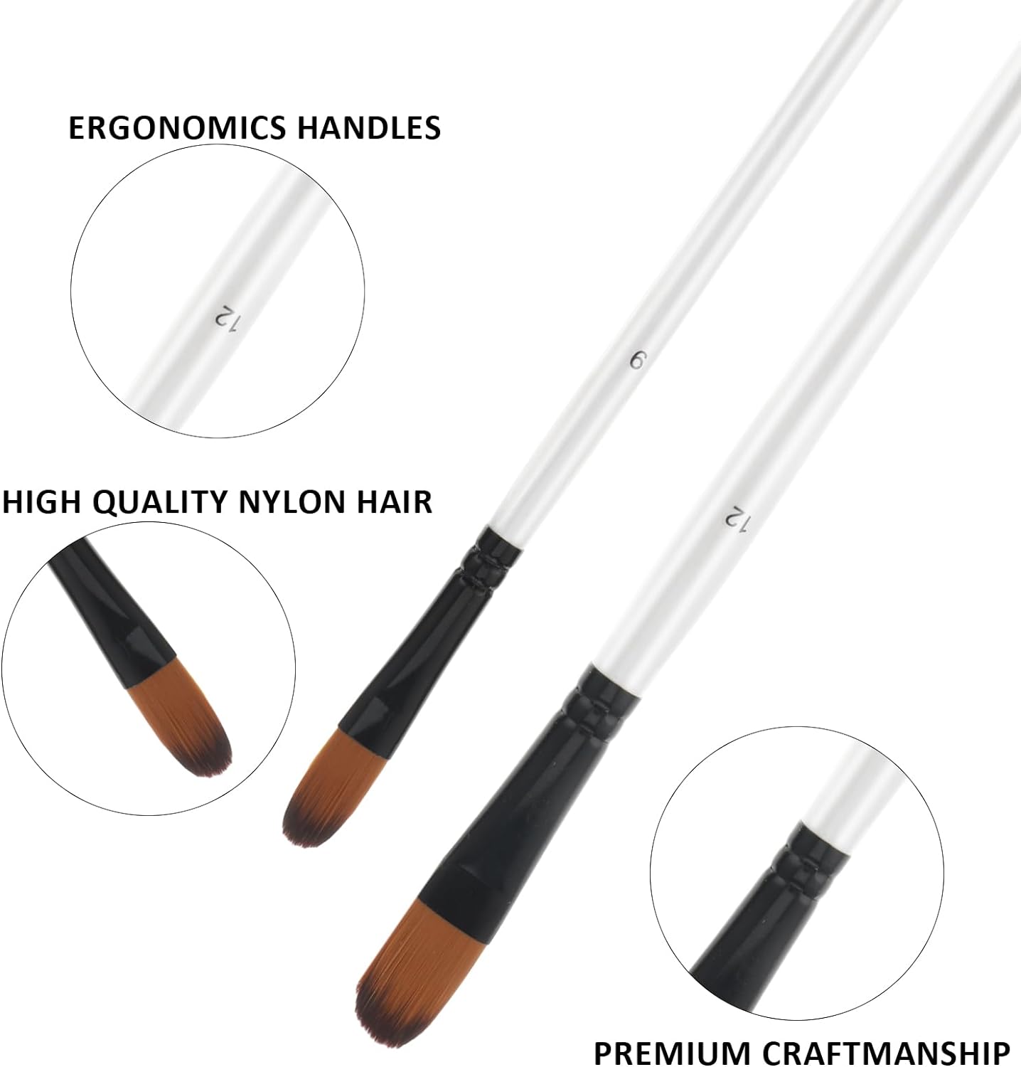 6 Piece Paint Brush Set
