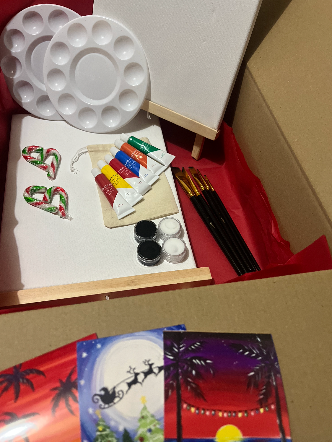 Sip and Paint Kit for Two - Christmas Edition