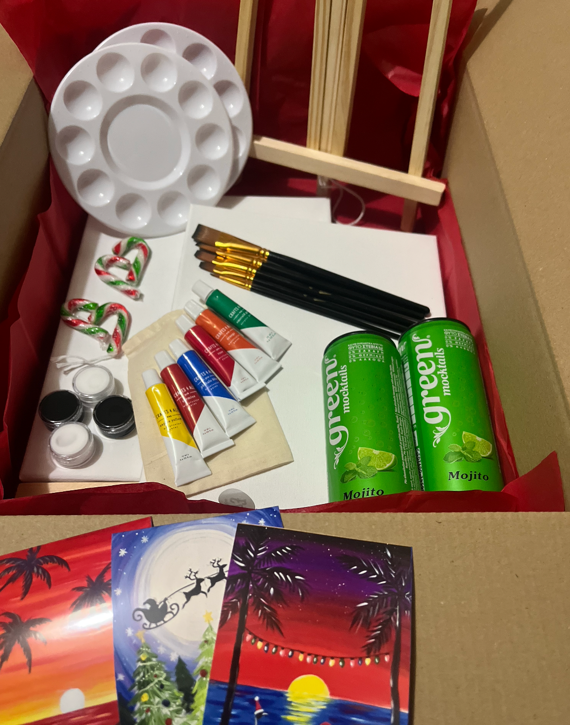 Sip and Paint Kit for Two - Christmas Edition