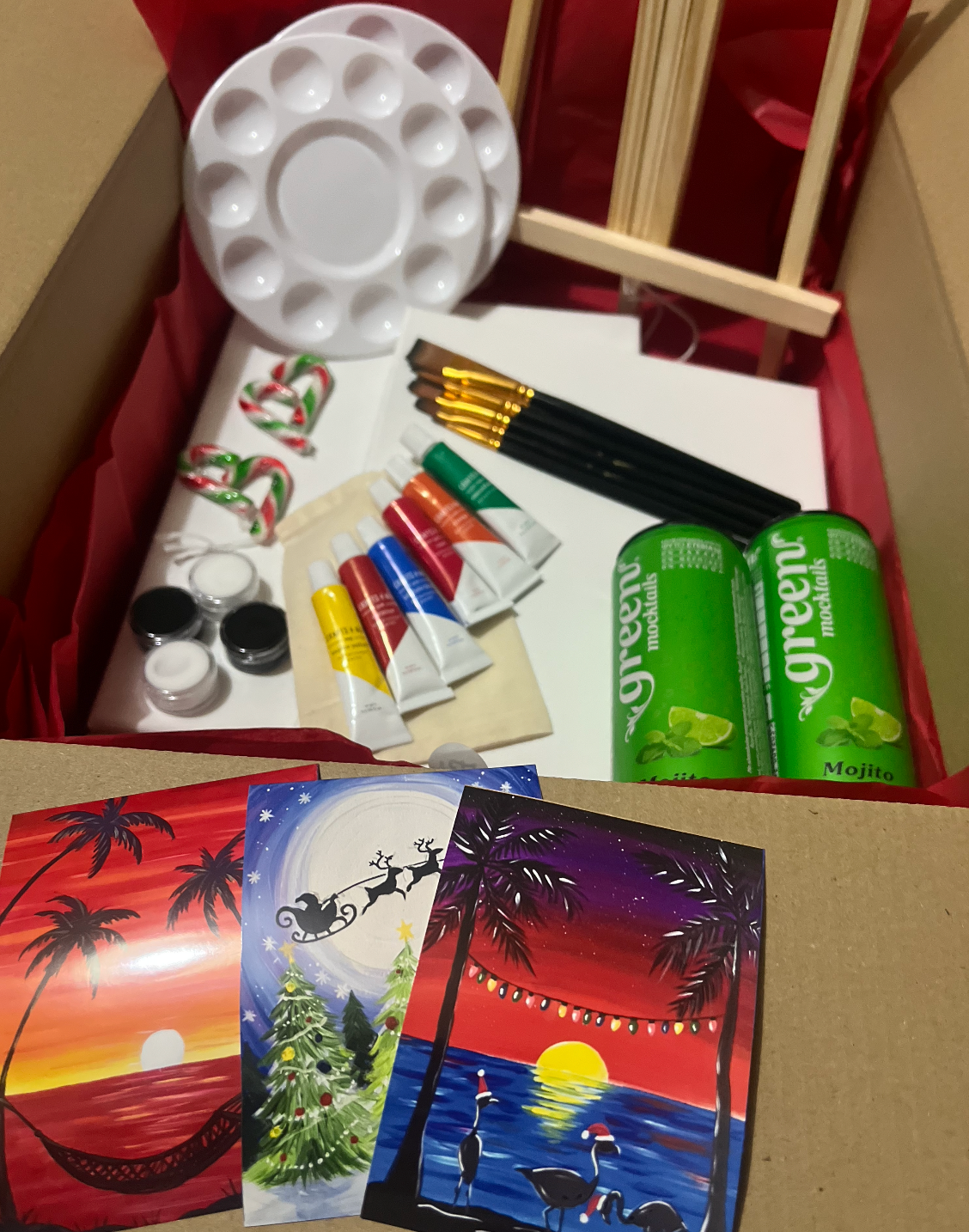 Sip and Paint Kit for One - Christmas Edition