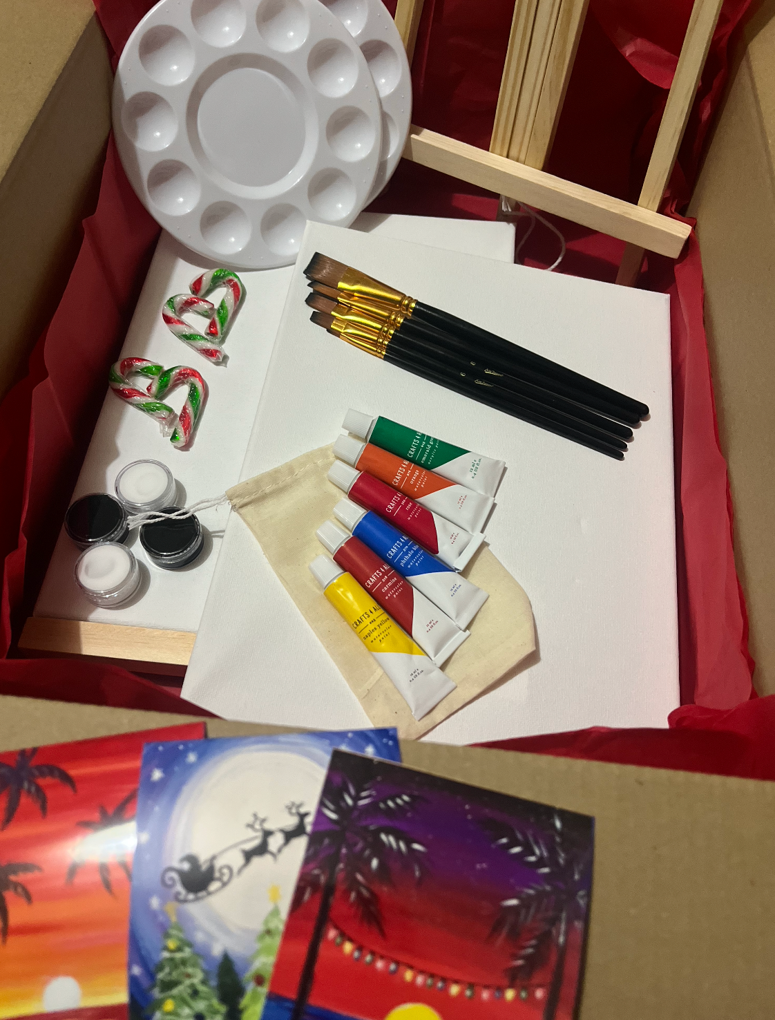 Sip and Paint Kit for Two - Christmas Edition