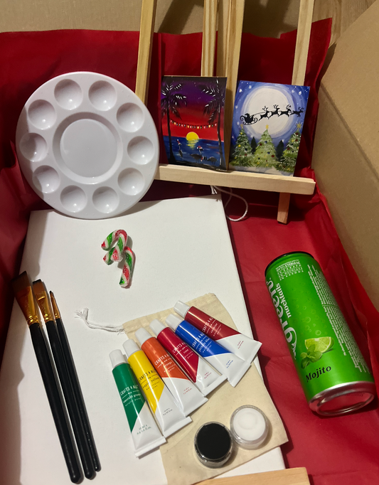 Sip and Paint Kit for One - Christmas Edition