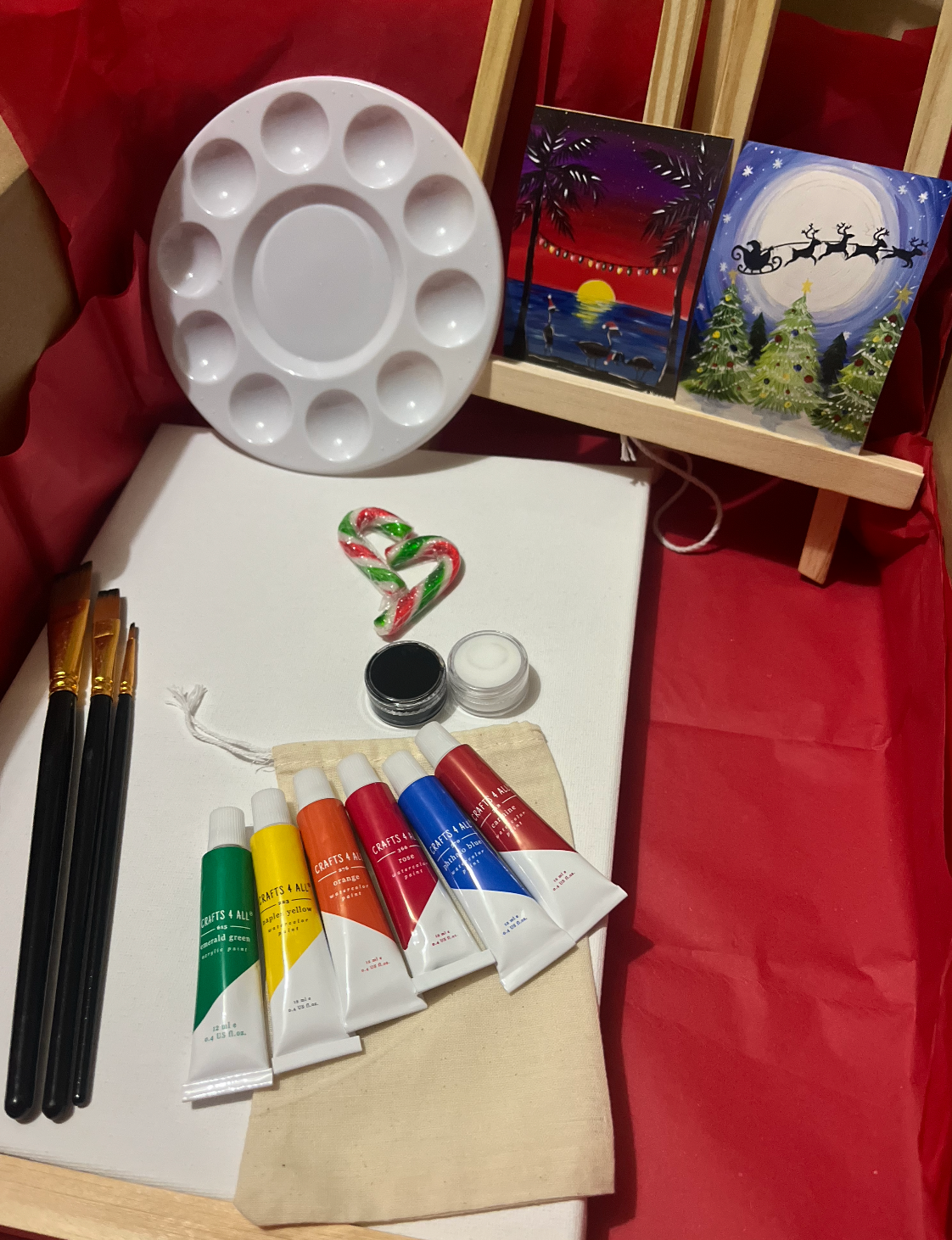 Sip and Paint Kit for One - Christmas Edition